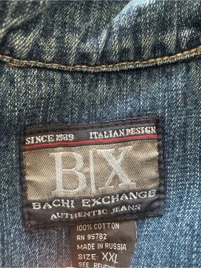 Vintage BAX Bachi Exchange Men’s Denim Jacket - Blue